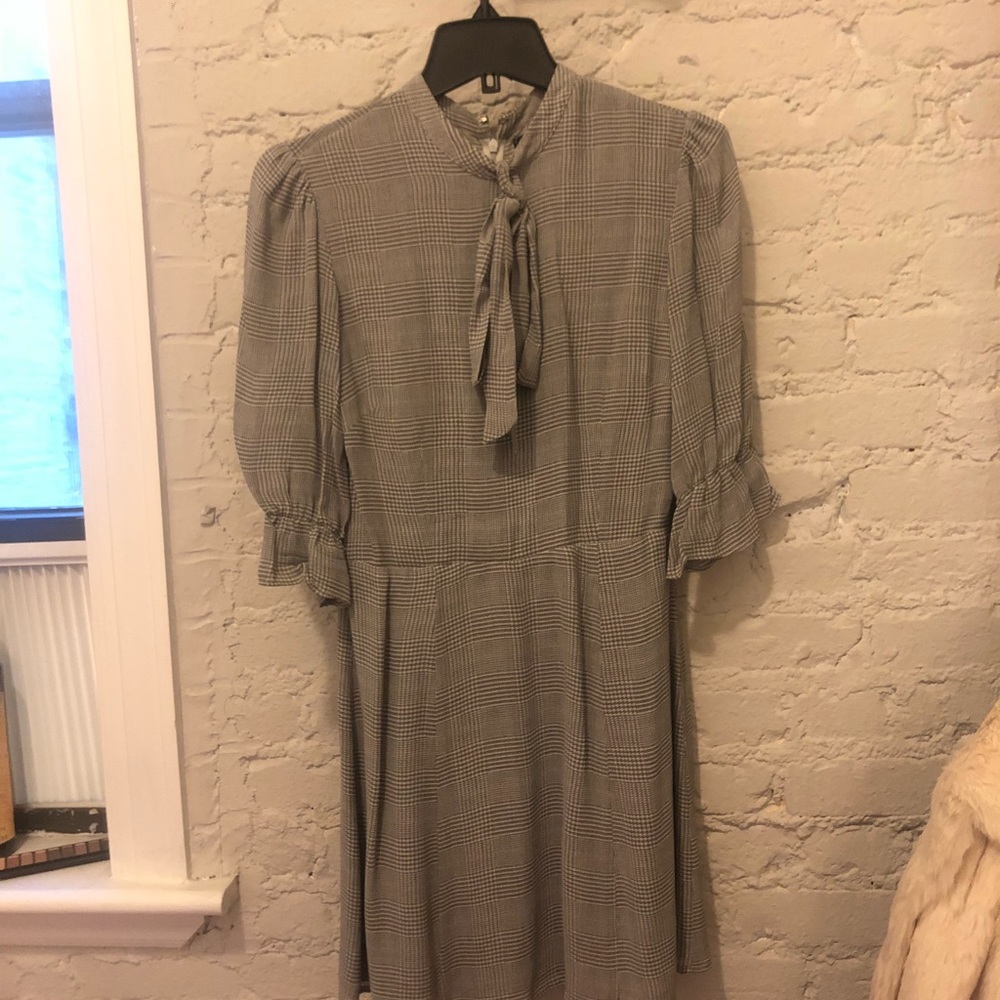 Reformation Plaid Short Sleeve Dress